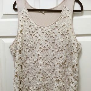 💠Laced/embroidery casual tank top